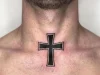Татуировка на шее в виде креста исчезла через три месяца, оставив после себя мертвую плоть