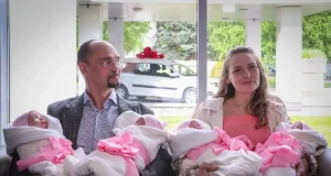 Четверо из одного яйца: уникальные близняшки из Петербурга окрепли и поехали домой